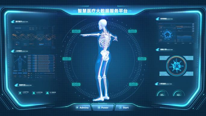 人物信息 HUD医疗信息 全息旋转