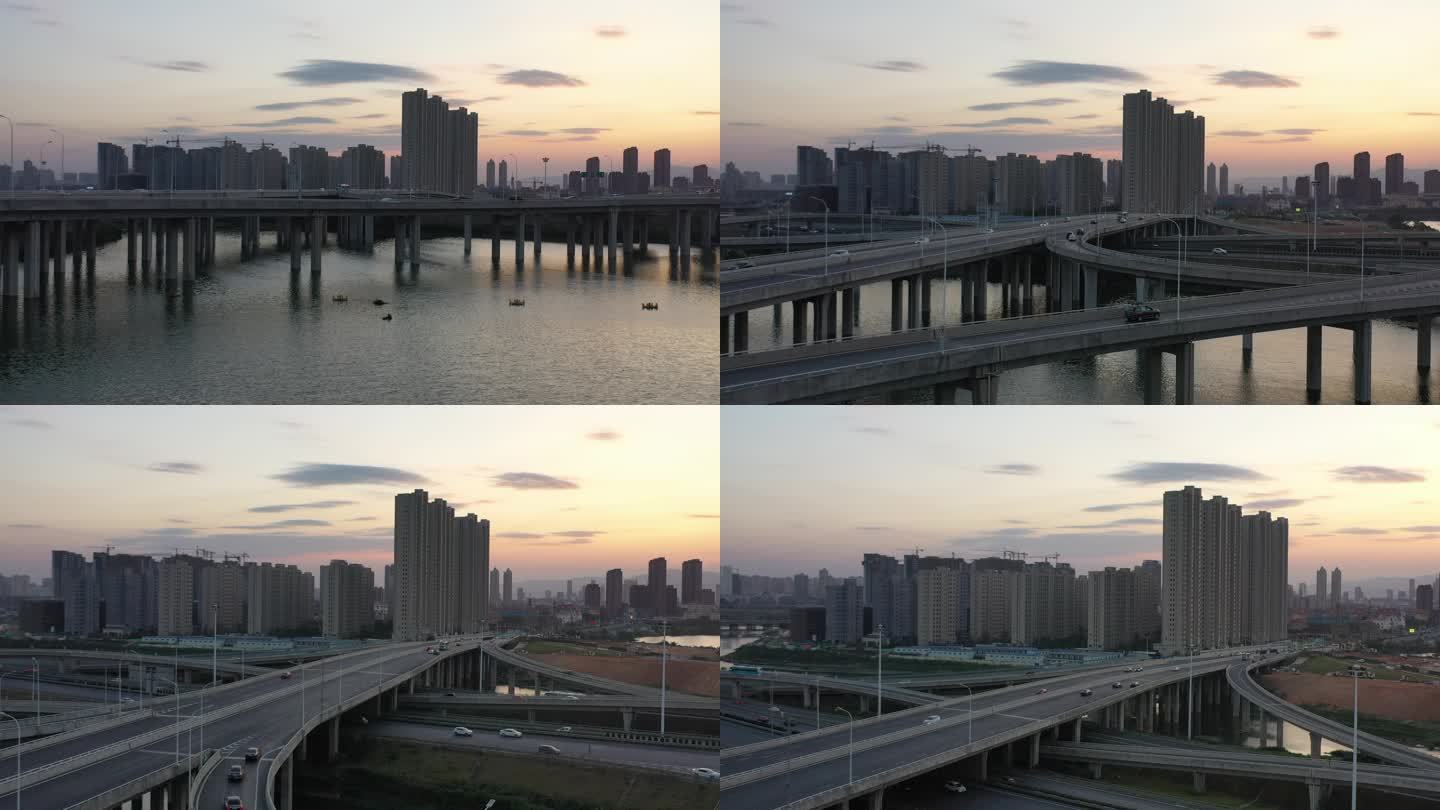 4K江西南昌朝阳大桥航拍
