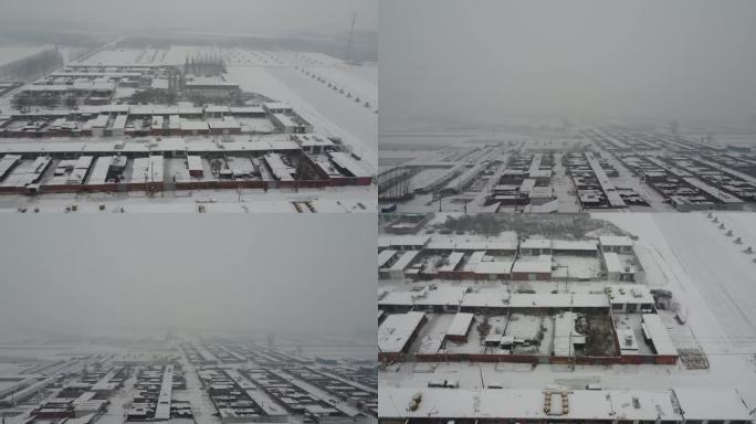 唐山大雪中的村庄