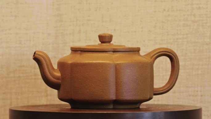 【4k】旋转的紫砂壶特写 茶具