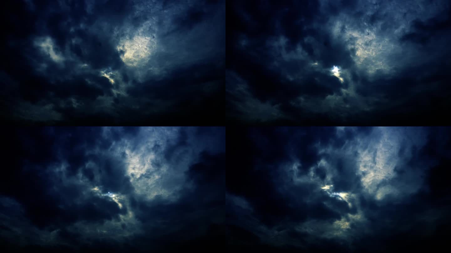 乌云遮日延时，时光流逝，天空延时，天空云