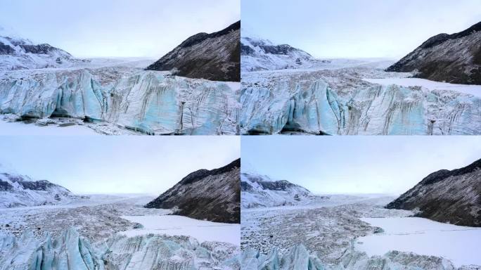 航拍冰川地貌