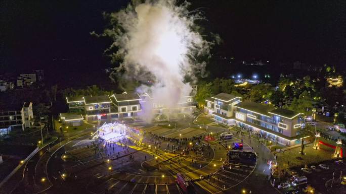 焰火晚会大新明仕旅游度假区丰收节电音节