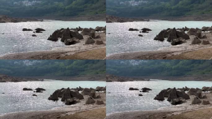 波光粼粼 湖光 自然风光 湖边 沙滩