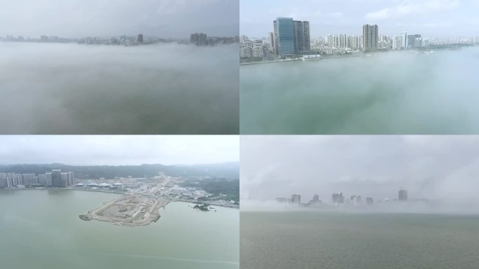 内海湾平流雾4k