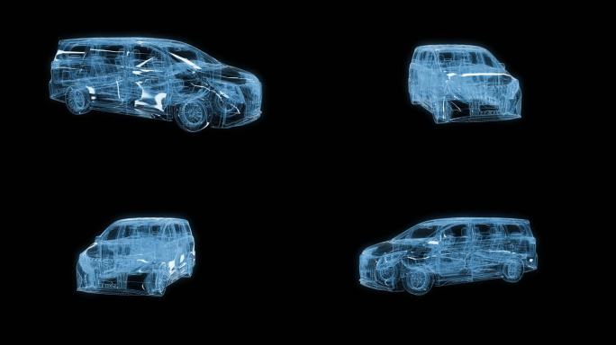 透视全息广汽商务汽车透明通道素材