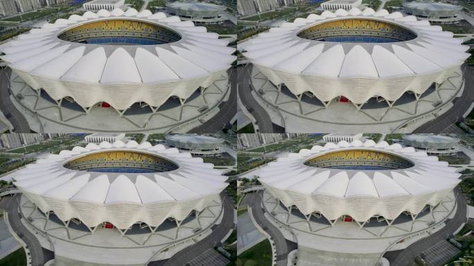 西安浐灞奥运体育馆高清航拍航拍视频