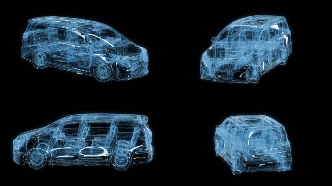 透视全息广汽商务汽车透明通道素材