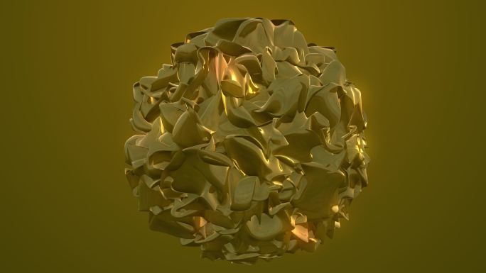 金色，橙色玻璃球变形。抽象动画，三维渲染。库存视频 美国，白俄罗斯，三维，抽象，球体，白色