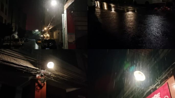 梅雨季节雨量暴雨如注阴雨天气下雨视频素材