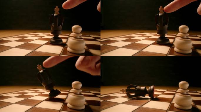 象棋游戏棋子击败国王