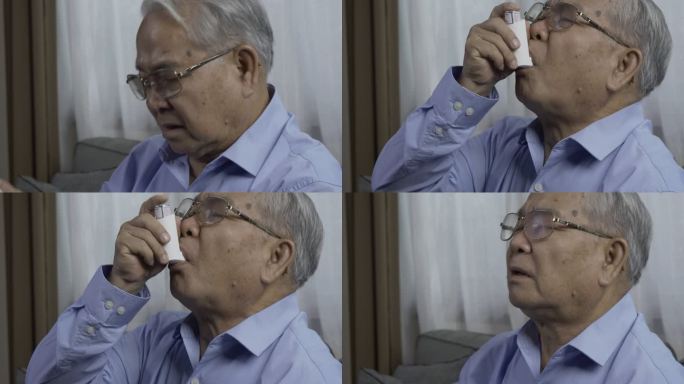 老年人使用哮喘吸入器预防慢性病。长期炎症性肺部问题。