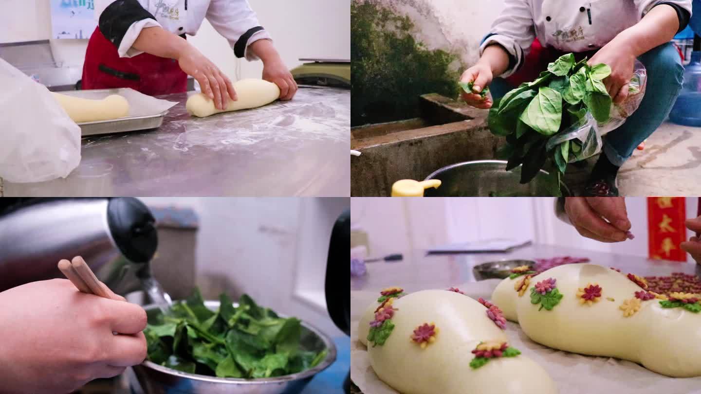 香饽饽手工大馒头制作胶东花饽饽