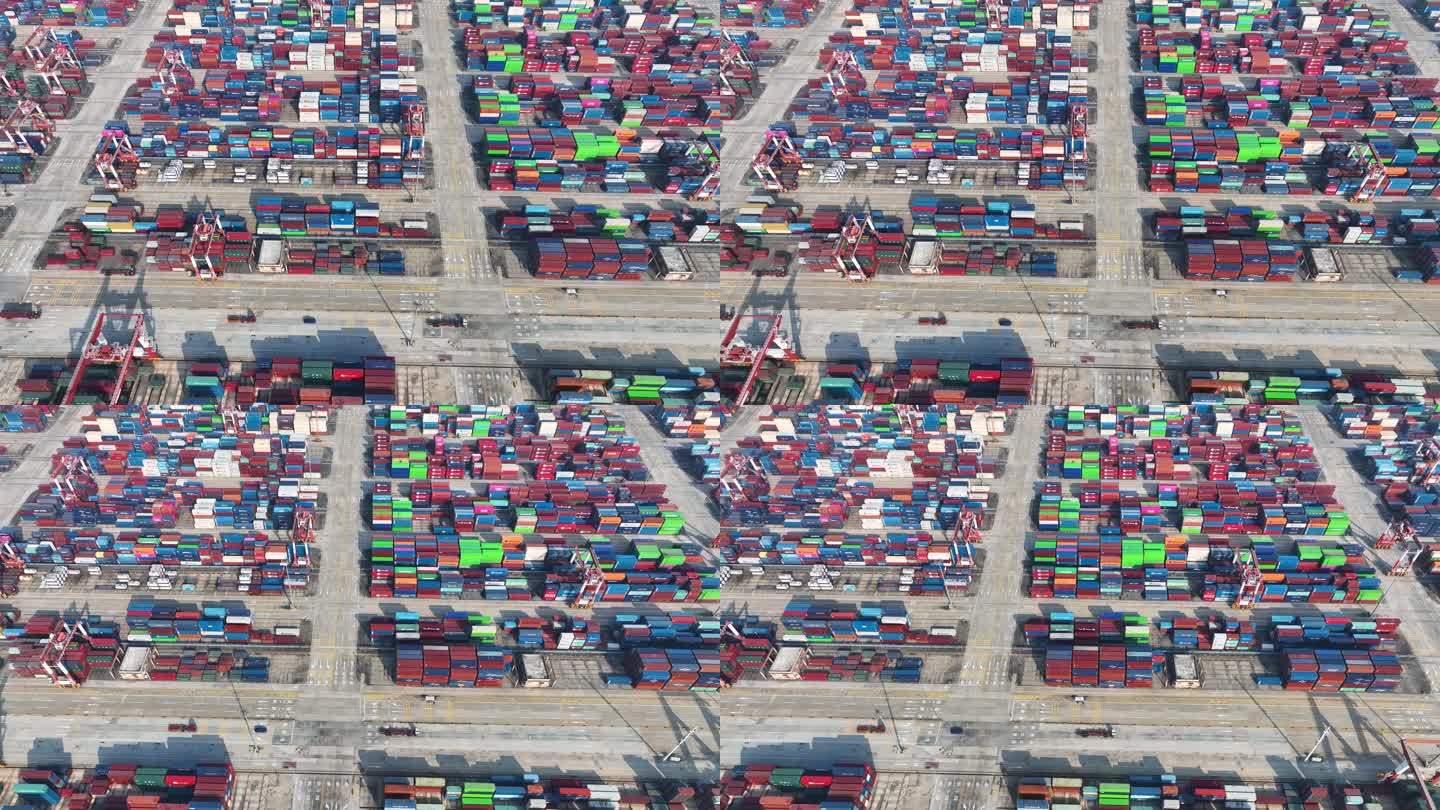 【4K超清航拍】广州南沙港集装箱货运码头