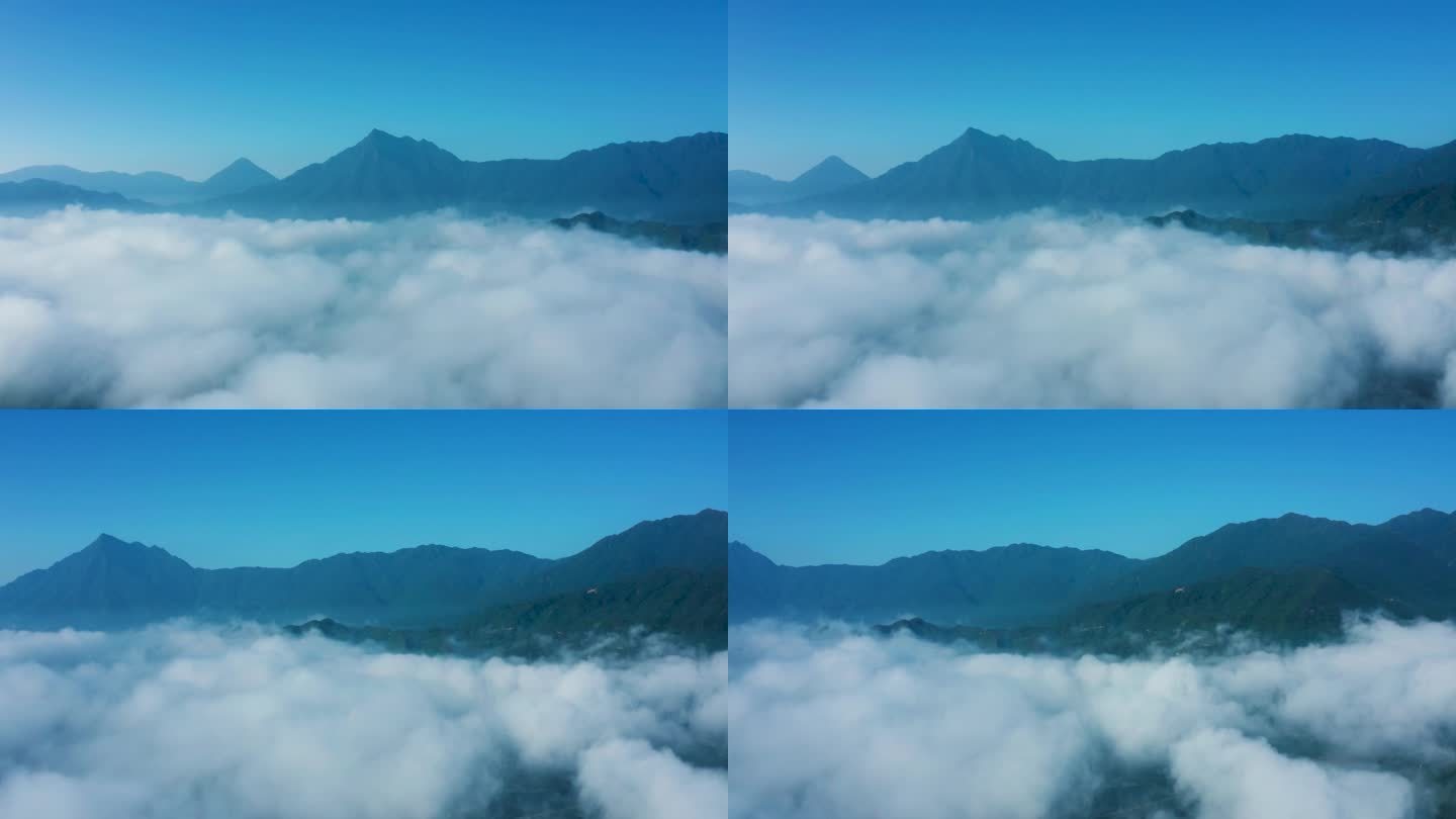 云海仙雾缭绕中的山