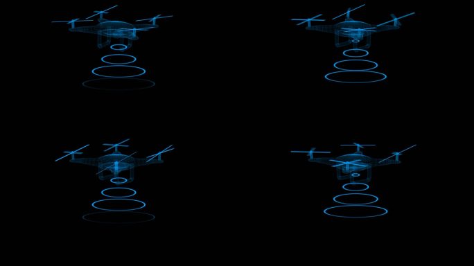 无人机-3 扫描 元素 科技 雷达 信号
