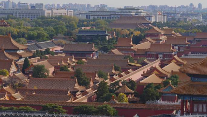 景山北京故宫全景