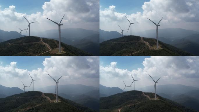 风力发电 风车山 4K素材 风景