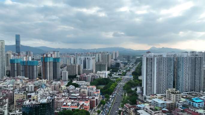 深圳福田新洲路车流