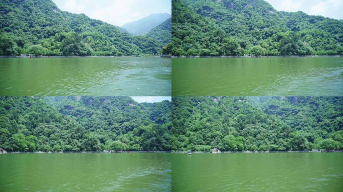 陕西秦岭翠华山夏日天池湖水