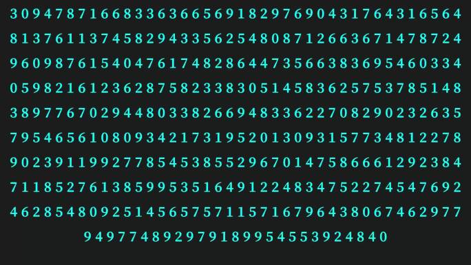 科技元素满屏随机数字视频下载