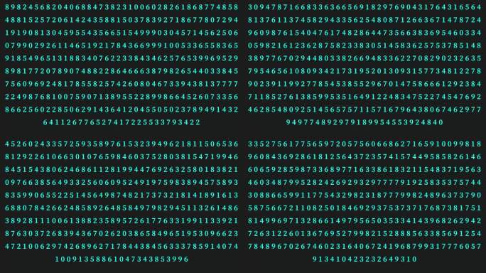科技元素满屏随机数字视频下载