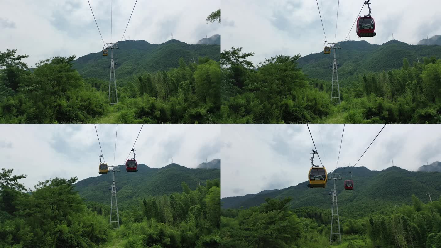 浙江安吉云上草原风光航拍素材