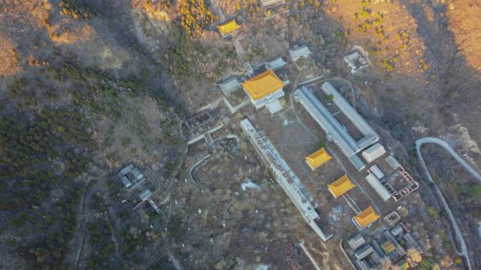 4K航拍短片.北京妙峰山仰神寺黄昏