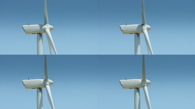 风力涡轮机侧视图风力发电电能风能新能源涡