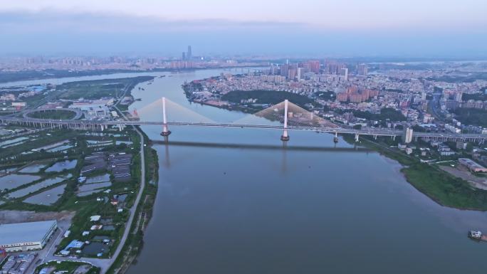 大湾区江门新会江海区外海大桥航拍