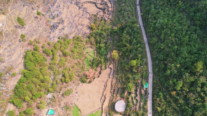 航拍广西河池南丹县里湖乡怀里村山区风光