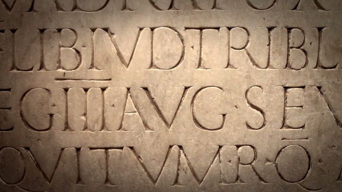 古罗马拉丁文字特写