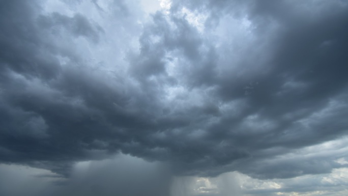 风暴云时间流逝乌云密布下雨雷阵雨