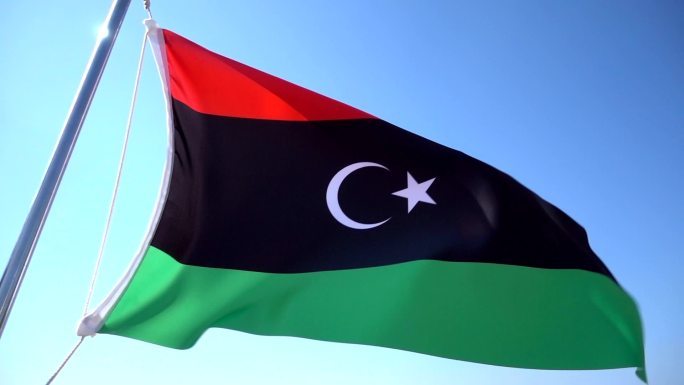 利比亚国旗红黑绿三色横旗