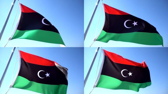 利比亚国旗红黑绿三色横旗