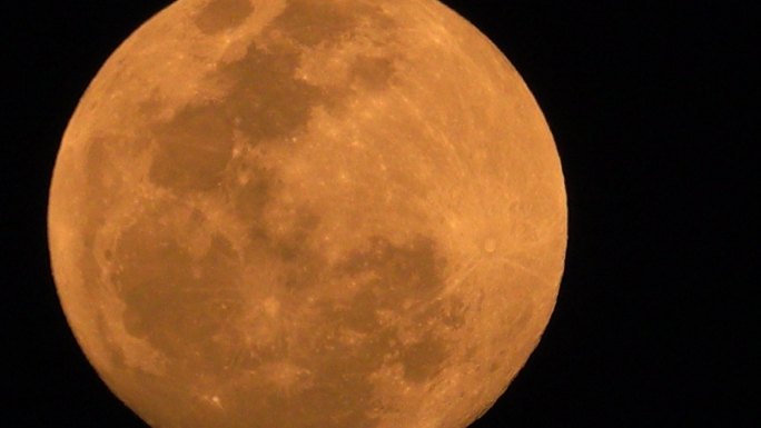 橙色满月嫦娥奔月红月