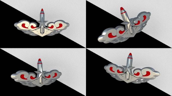4K火箭军胸标转场动画