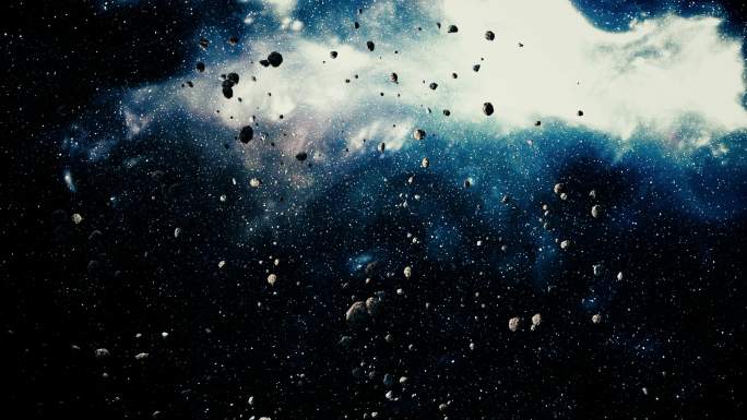 神秘宇宙银河太空陨石坠落视频素材