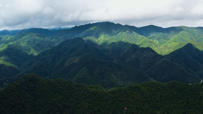 自然风景航拍壮观山脉自然山泉水溪流集合