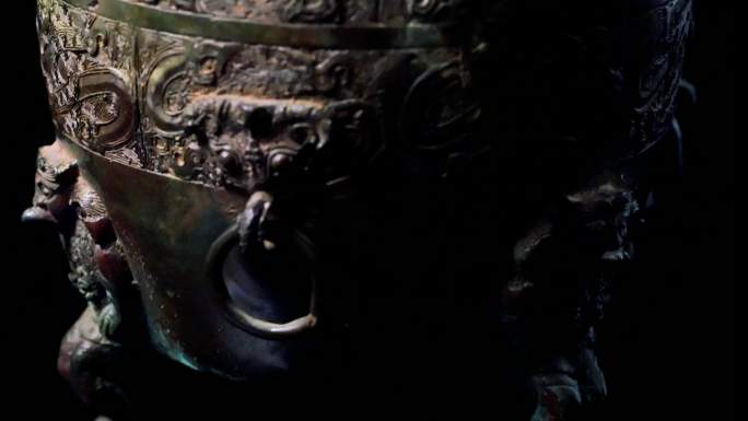 铭文青铜器出土视频素材