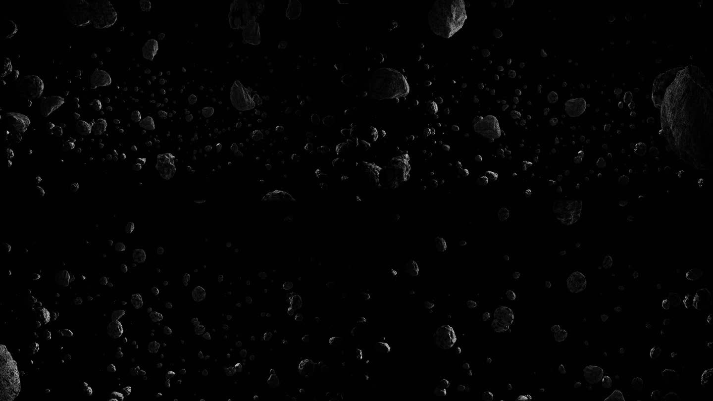 神秘黑暗太空陨石坠落视频素材