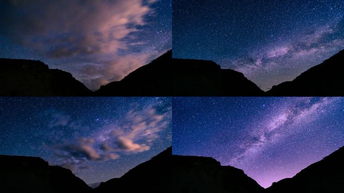 银河系夜间天体摄影