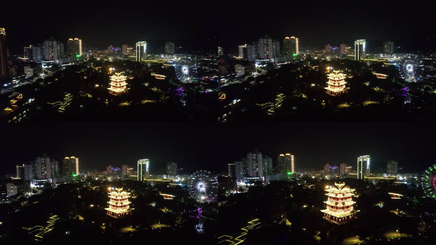 台州玉环公园夜景航拍DJI_0442