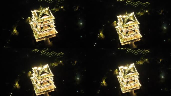 台州玉环公园夜景航拍DJI_0401