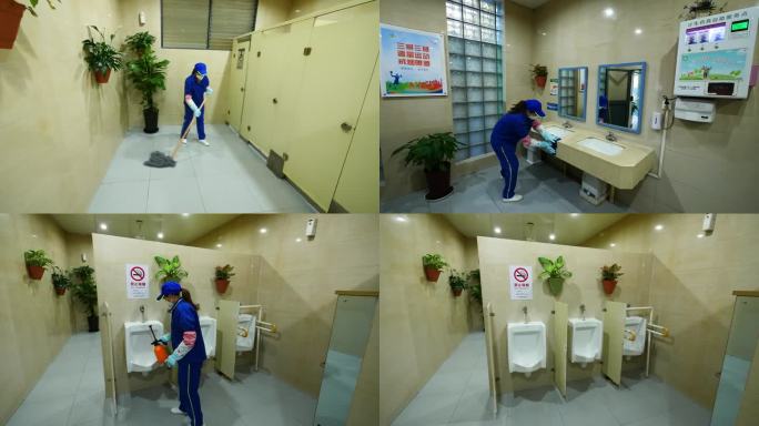 干净整洁的公共卫生间 保洁   公厕卫生