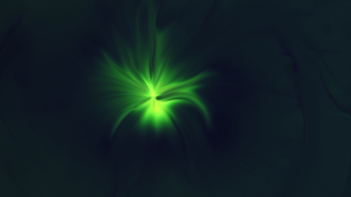 抽象绿色流体运动星河月亮升起银河夜空