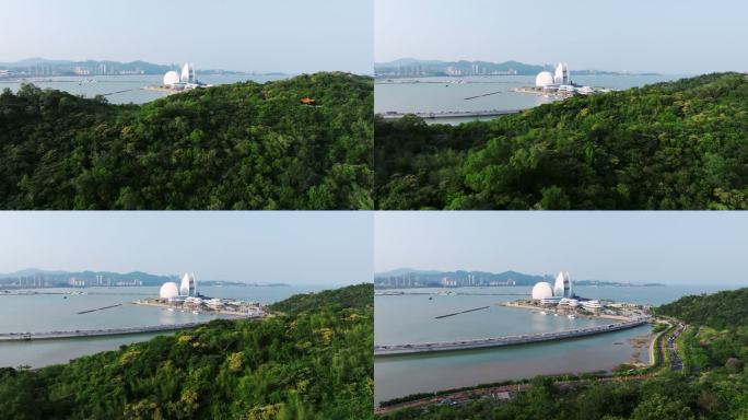 珠海日月贝海上歌剧院贝壳建筑4k