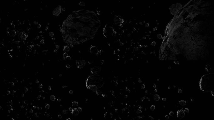 神秘黑暗太空陨石陨落视频素材