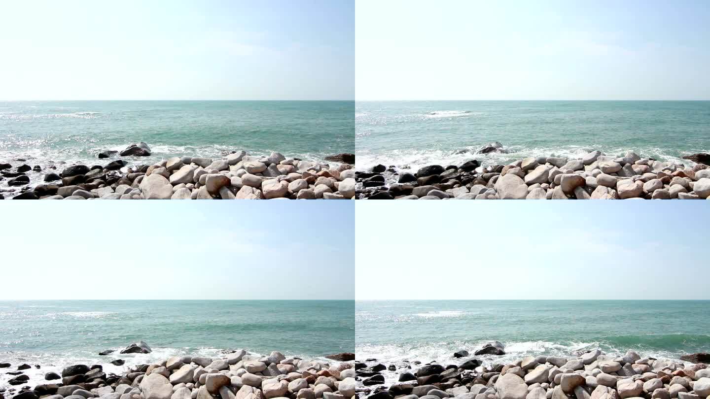 惠州海滩海岸海浪敲打