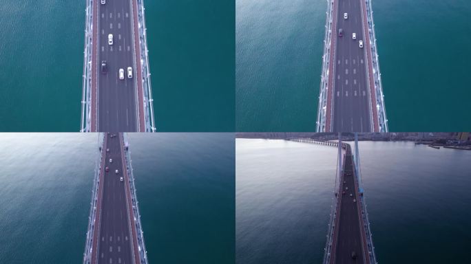 实拍5.4K大连星海公园跨海大桥可商用